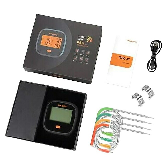 Termometer za žar INK BIRD INKBIRD WiFi IBBQ-4T  (Merilno območje od 0 do 300 °C) | 8315 - Grill-Zubehör Marke | ICGB - Grillzubehör | ICG - Grillgeräte / Grillzubehör | IC - Freizeit im Garten | I - Stadtgarten | BAUHAUS
