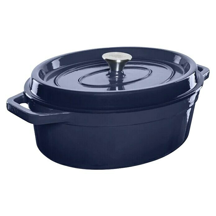 Posoda za peko s pokrovom  (Lito železo, 40 cm, Temno modra) | 8315 - Grill-Zubehör Marke | ICGB - Grillzubehör | ICG - Grillgeräte / Grillzubehör | IC - Freizeit im Garten | I - Stadtgarten | BAUHAUS
