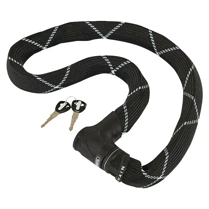Abus Candado de cadena 8210/110 - Largo: 110 cm, Espesor: 8 mm - Un candado para bicicleta ABUS con cadena y dos llaves, ideal para proteger tu bicicleta contra robos.