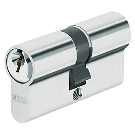 Abus Cilindro de perfil E50 (Longitud total interior: 30 mm, Longitud total exterior: 30 mm, Número de llaves: 3 ud., Plata)