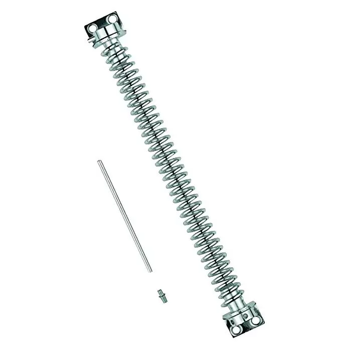 Abus Muelle para puertas - Largo: 280 mm, Acero - Mecanismo de muelle metálico para cierrapuertas con placas de extremo, varilla y tornillo de ajuste.