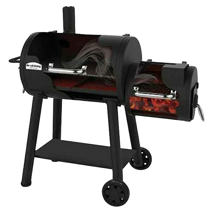 Broil King Peletni žar Regal Offset Smoker 500  (Površina za peko (Š x G): 82 x 49 cm, Antracit) | 8313 - Gasgrill Marke | ICGA - Grillgeräte | ICG - Grillgeräte / Grillzubehör | IC - Freizeit im Garten | I - Stadtgarten | BAUHAUS