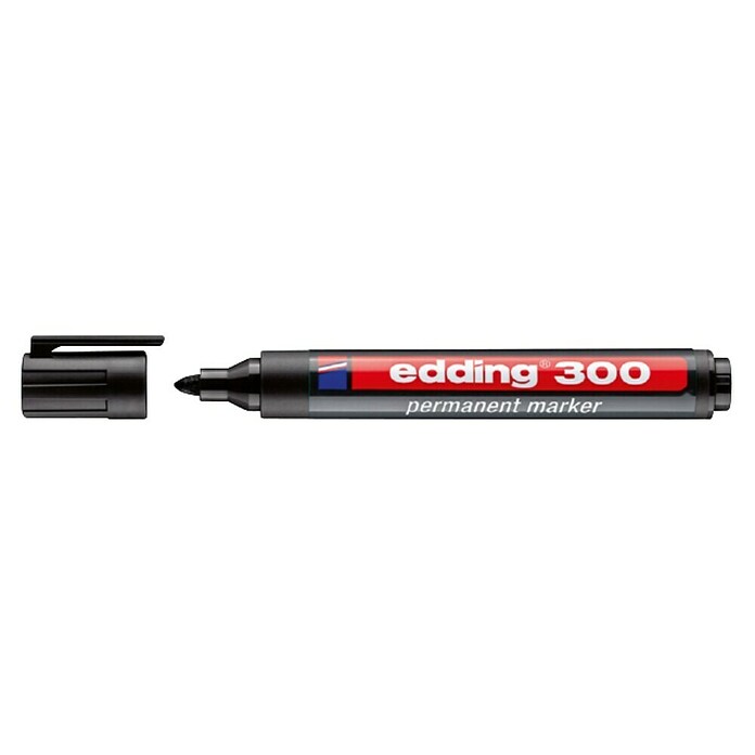 Edding Permanentni marker E-300  (Debelina črte: 1,5 mm - 3 mm, Črna) | 1967 - Fliesenwerkzeuge | BADO - Fliesenlegerwerkzeug | BAD - Handwerkzeuge | BA - Handwerkzeuge | B - Werkz/Masch/Maschzubeh/Auto | BAUHAUS