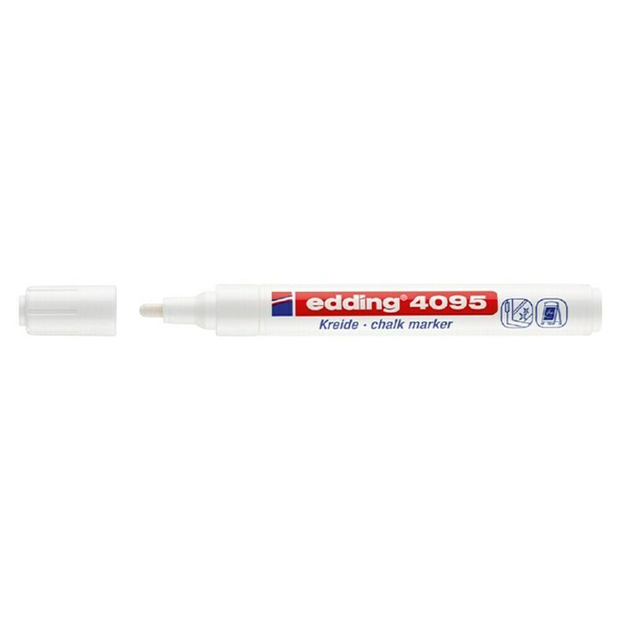 Edding Kredni marker E-4095  (Debelina črte: 2 mm - 3 mm, Bela) | 1967 - Fliesenwerkzeuge | BADO - Fliesenlegerwerkzeug | BAD - Handwerkzeuge | BA - Handwerkzeuge | B - Werkz/Masch/Maschzubeh/Auto | BAUHAUS