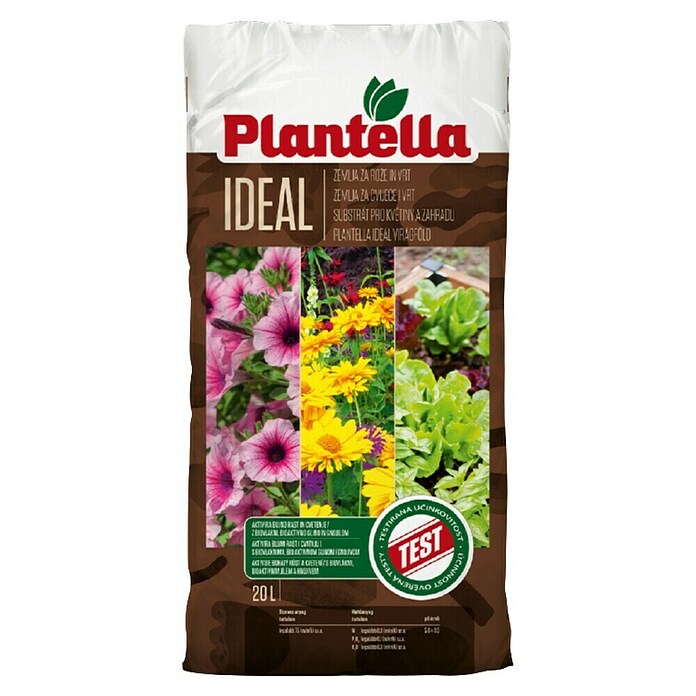 Plantella Zemlja za rože Ideal  (20 l) | 7501 - Blumenerde Marke | IAHA - Erde | IAH - Dünger / Pflanzenschutz | IA - Gartenhartware | I - Stadtgarten | BAUHAUS
