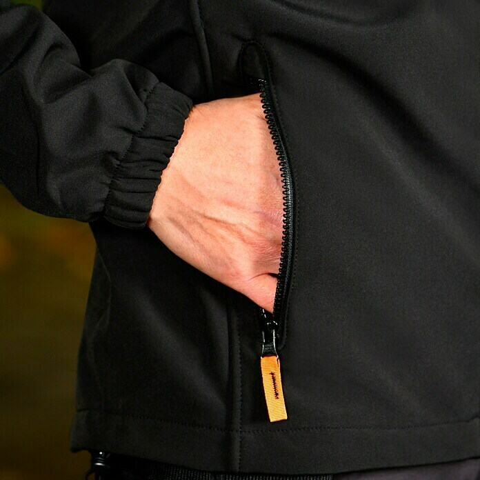 L.Brador Softshell-Jacke 554 P (S, Schwarz)