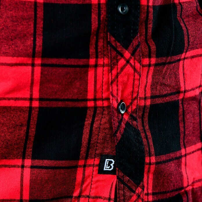 Brandit Flanellhemd (Schwarz/Rot, XXXL) | BAUHAUS