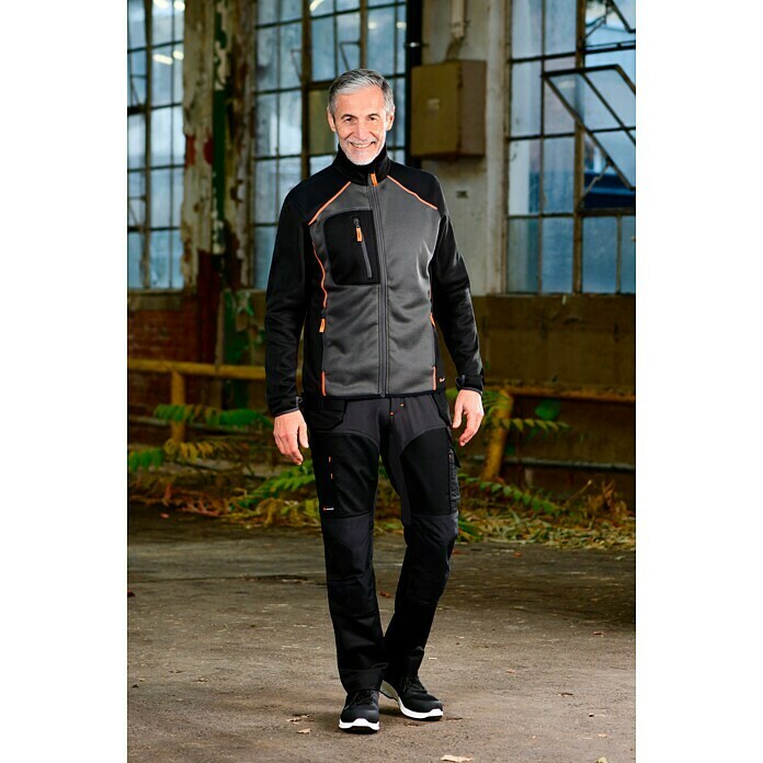 L.Brador Fleecejacke 6195P (Schwarz/Grau, L) | BAUHAUS