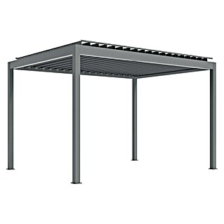 Wismar-NFI Pergola Easy Up (Grau-Grau, 350 x 459,6 x 257 cm, Aluminium)