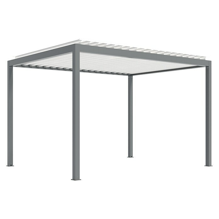 Wismar-NFI Pergola Easy Up (Grau-Weiß, 300 x 359,6 x 257 cm, Aluminium) | BAUHAUS