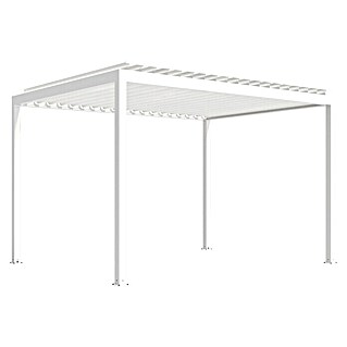 Wismar-NFI Pergola Easy Up (Weiß-Weiß, 350 x 399,6 x 257 cm, Aluminium)