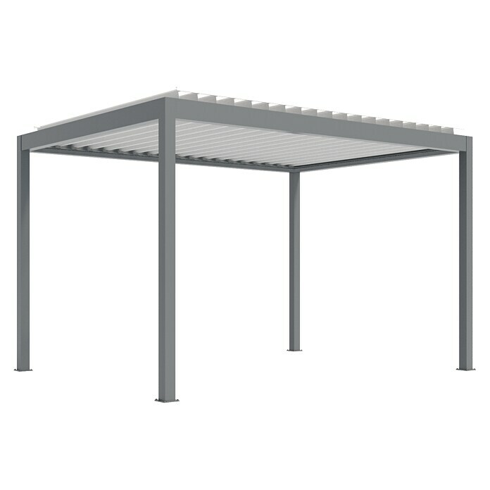 Wismar-NFI Pergola Easy Up (Grau-Weiß, 300 x 259,6 x 257 cm, Aluminium) | BAUHAUS