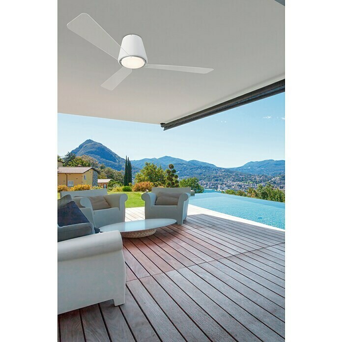 Leds-C4 Deckenventilator Garbi132 cm, Weiß, Transparent, 30/21,8 W Unknown