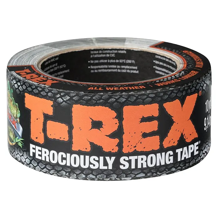 T-Rex Gewebeband - Schwarz, L x B: 9,1 m x 48 mm - Die T-Rex Ferociously Strong Tape ist eine strapazierfähige Allwetter-Klebebandrolle.