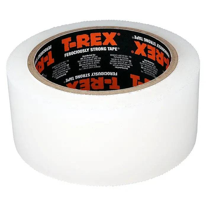 T-Rex Reparaturklebeband All Weather Tape - 25 m x 48 mm - Eine Rolle T-Rex Ferociously Strong Tape, ein strapazierfähiges Klebeband für verschiedene Anwendungen.