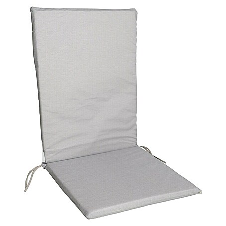 Cojín para asiento de posiciones (Gris perla, L x An x Al: 120 x 50 x 3,5 cm, 70% algodón 30% poliéster)