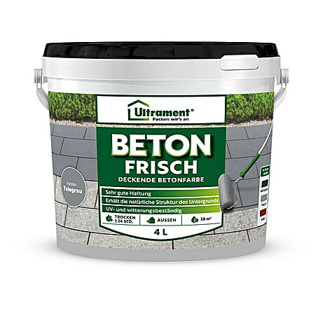 Ultrament Fußbodenfarbe Fix Beton (Telegrau, 4 l)