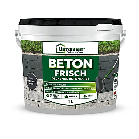 Ultrament Fußbodenfarbe Fix Beton (Anthrazit, 4 l)