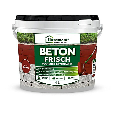 Ultrament Fußbodenfarbe Fix Beton (Oxidrot, 4 l)