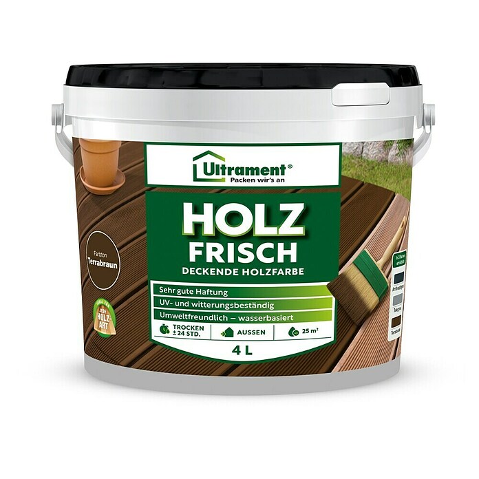 Ultrament Holzfarbe Holz Frisch (Telegrau, 4 l, Matt) | BAUHAUS