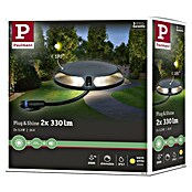 Paulmann Plug & Shine LED-Außenleuchte (6 W, Warmweiß, IP67, Ø x H: 16 x 3,2 cm)