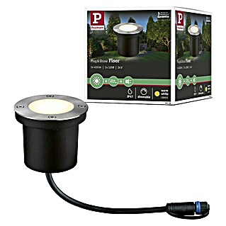 Paulmann Plug & Shine Bodeneinbauleuchte (3,6 W, Warmweiß, IP65, Rund)