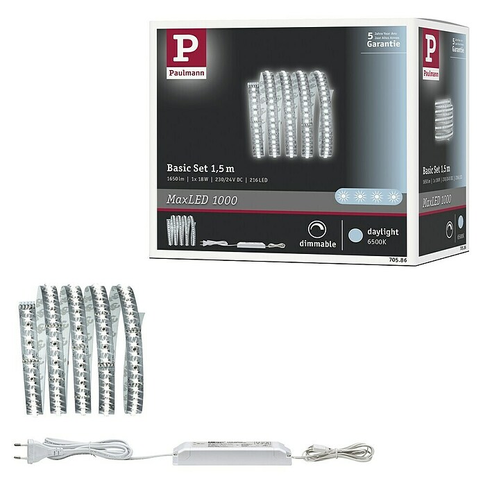Paulmann LED traka (1,5 m, Bijele boje dnevnog svjetla, 17 W)
