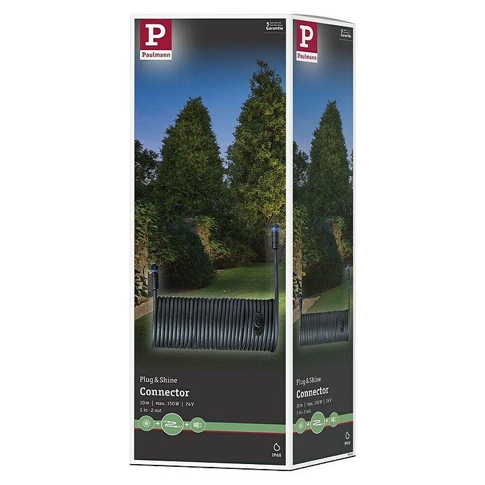 Paulmann Plug & Shine Produžni kabel (10 m, 2 priključka, IP68)
