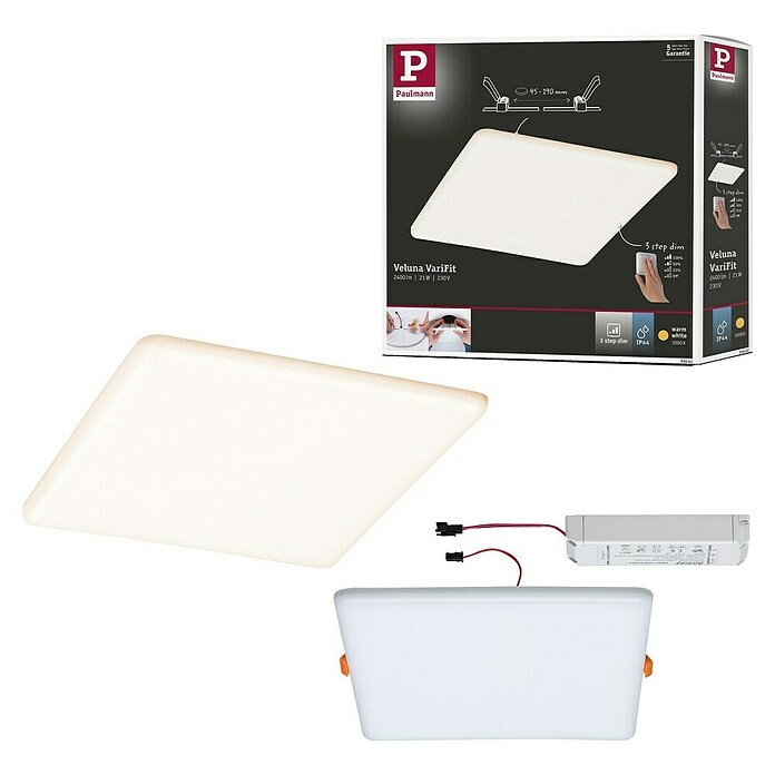 Paulmann LED panel (21 W, Satin, D x Š x V: 21,5 x 21,5 x 3,1 cm)