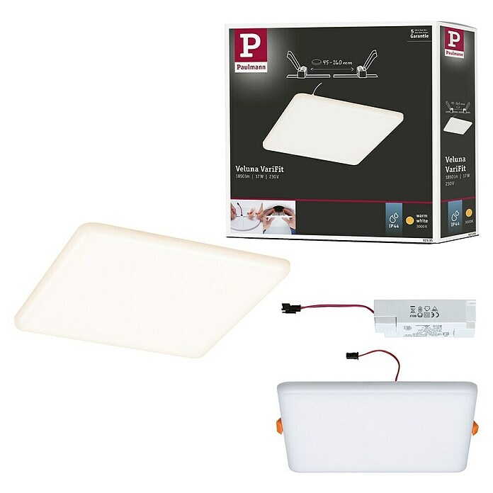 Paulmann LED panel (17 W, Satin, D x Š x V: 18,5 x 18,5 x 3,1 cm)