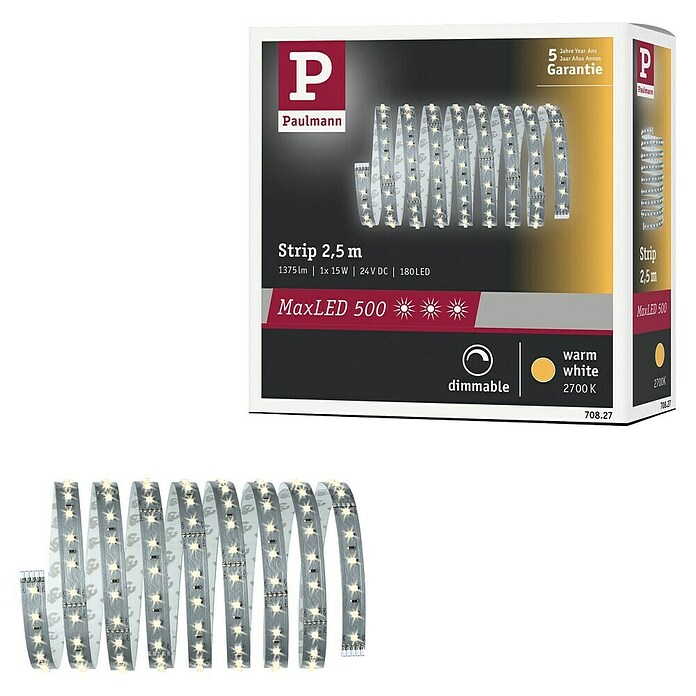 Paulmann MaxLED 500 Led-strip (Lengte: 2,5 m, Lichtkleur: Warm wit) | BAUHAUS