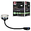 Paulmann Plug & Shine LED-Gartenspot Floor Eco (1,3 W, Silber, Durchmesser: 7 cm, 24 V, IP65)