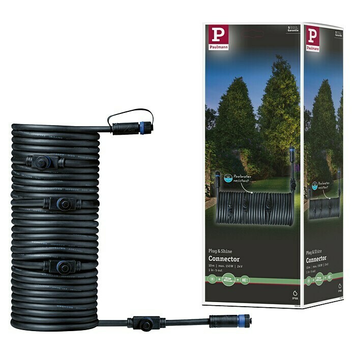 Paulmann Plug & Shine Produžni kabel (10 m, 5 priključaka, IP68)