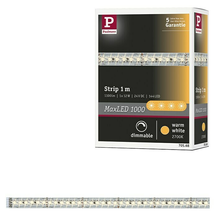 Paulmann Led-strip (1 m, Warm wit, 13,5 W)