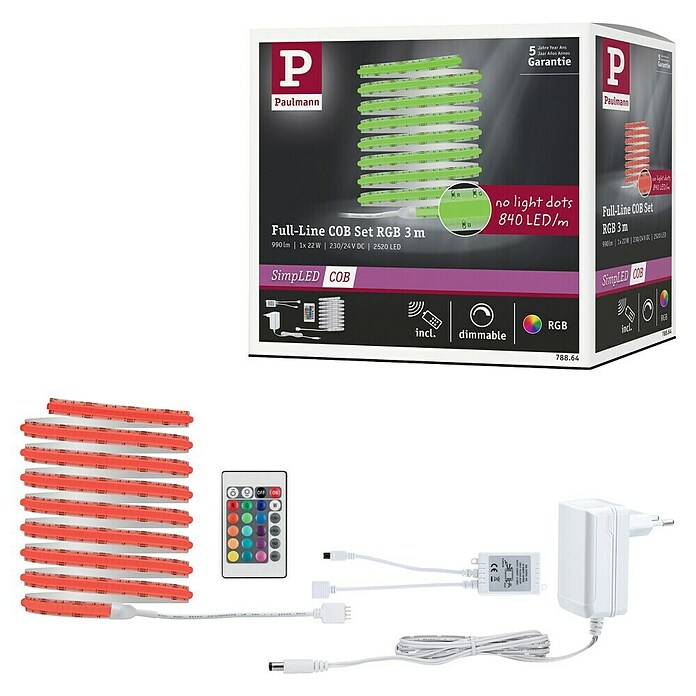 Paulmann Tira LED (Largo: 300 cm, Color de luz: RGB, 30 W, 230 V) | BAUHAUS