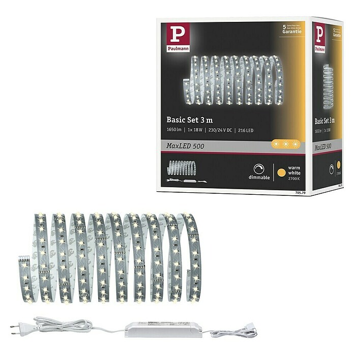 Paulmann LED traka (3 m, Topla bijela, 20 W)
