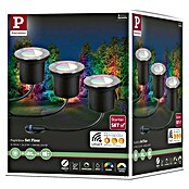 Paulmann Plug & Shine Osnovni set LED ugradbena podna svjetiljka Smart Home Zigbee  (3,6 W, Srebrna, Ø x V: 9,8 x 9,2 cm, Mogućnost upravljanja s pomoću aplikacije, IP65) | BAUHAUS