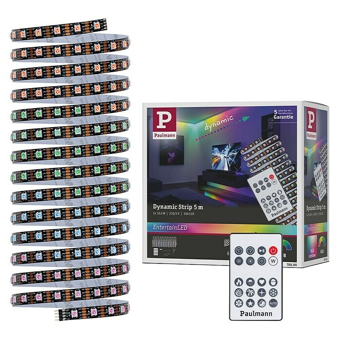 Paulmann LED svjetlosna traka Dynamic Rainbow  (Duljina: 500 cm, RGB, 10,5 W) | BAUHAUS