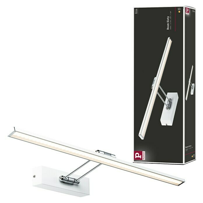Paulmann Galeria Aplique LED para cuadros (11 W, Blanco cálido, 58,5 x 19 cm, Blanco)
