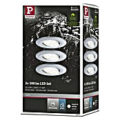 Paulmann LED-Einbauleuchte Calla (Neutralweiß, 3 Stk., IP65, Durchmesser: 90 mm, Chrom) | BAUHAUS