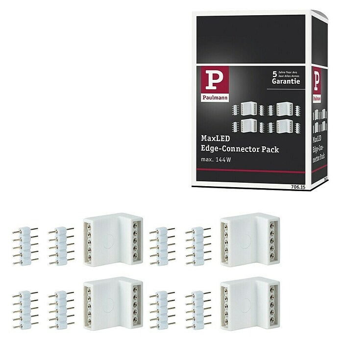 Paulmann Eckverbinder MaxLED Edge-Connector (4 Stk. Eckverbinder, Kunststoff)