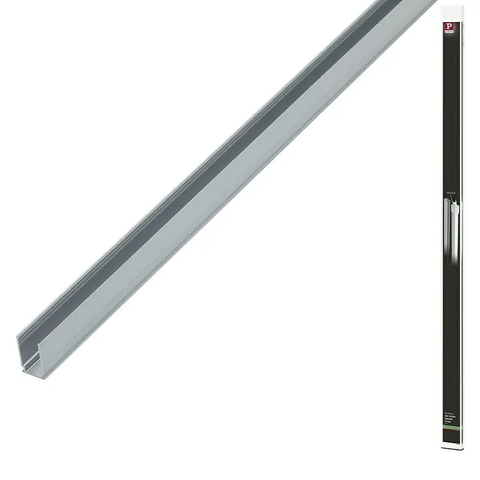 Paulmann Plug & Shine Riel de montaje - Largo: 1 m - Perfil de aluminio LED para tiras flexibles. El perfil proporciona una disipación de calor óptima y prolonga la vida útil de los LED.