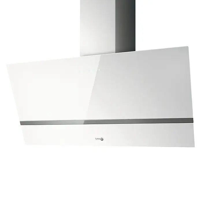 Turboair Campana extractora Kitty - Ancho: 90 cm, 650 m³/h, Blanco - Elegante campana extractora TurboAir blanca con un diseño moderno, perfecta para una cocina elegante.