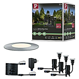 Paulmann Plug & Shine Basis-Set LED-Bodeneinbauleuchte Floor Mini (2,5 W, 24 V, IP65, Höhe: 90 mm, 3 000 K, 3 Stk.)