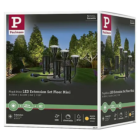 Paulmann Plug & Shine LED-Gartenspot-Set Floor Mini Ergänzung