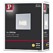 Paulmann Ugradbena LED svjetiljka Edge (1,1 W, Topla bijela, 80 x 5 x 80 mm, Krom)