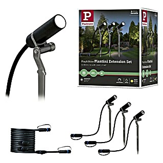 Paulmann Plug & Shine LED-Gartenspot-Set Plantini (2 W, IP44 Schutzkontakt-Stecker, IP44)