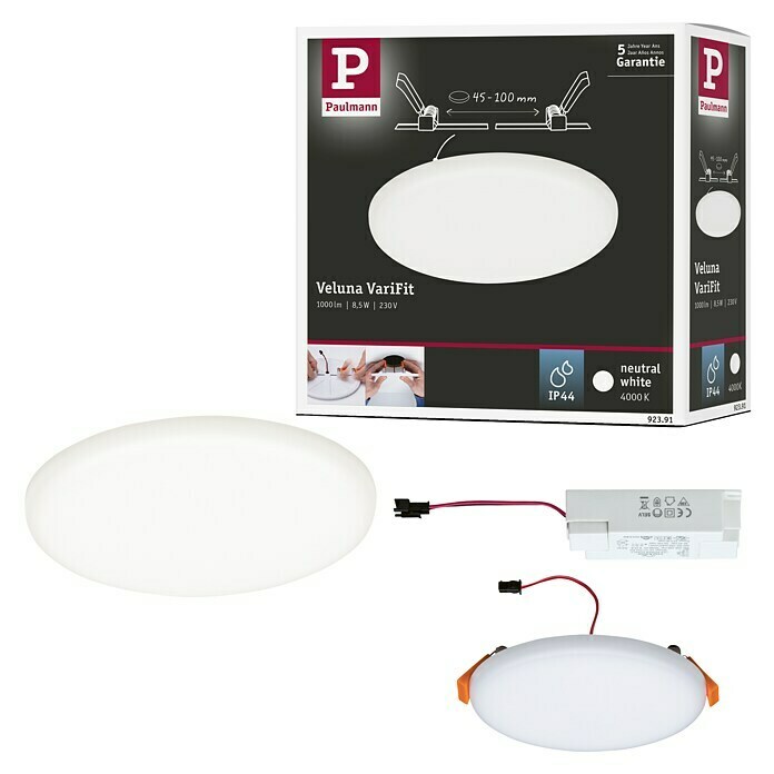 Paulmann Panel LED redondo (8,5 W, Satin, Ø x Al: 12,5 x 3,1 cm)