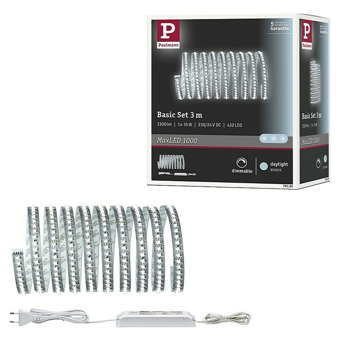 Paulmann LED traka (3 m, Bijele boje dnevnog svjetla, 34 W)