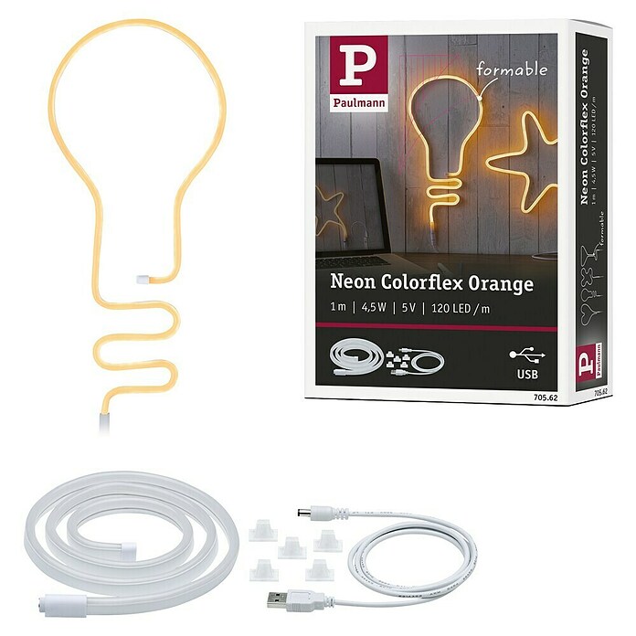 Paulmann LED traka Neon Colorflex USB  (Duljina: 1 m, Boja svjetla: Žute boje) | BAUHAUS